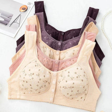 Anti Sagging Front Open Cooling Cotton Bra
