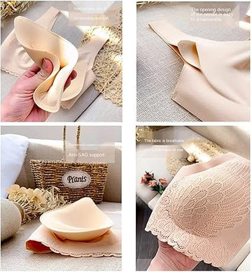 Thai Latex Bra Women One Piece Wire Free Seamless Underwear Comfortable Sports Bras