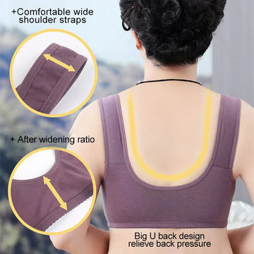 Anti Sagging Front Open Cooling Cotton Bra