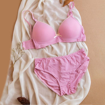 Thin-Pad Non-Wire Bra & Panty Pair